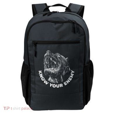 Know Your Enemy Realistic Pitbull Dog Backpack