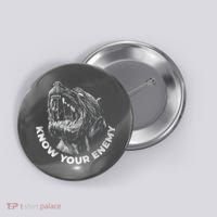 Know Your Enemy Realistic Pitbull Dog Button thumb 0