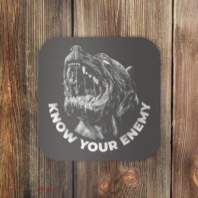 Know Your Enemy Realistic Pitbull Dog Coaster