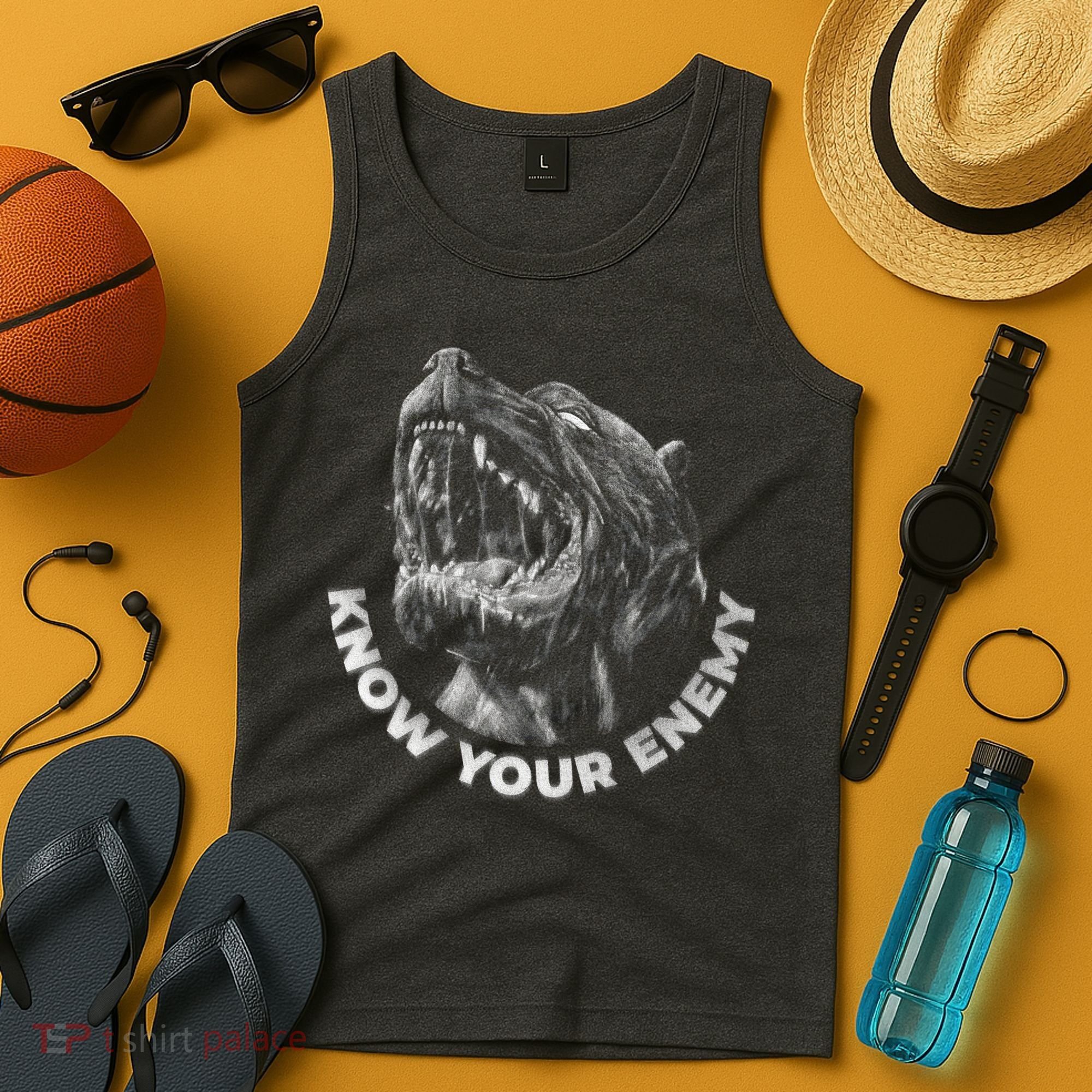 Know Your Enemy Realistic Pitbull Dog Tank Top