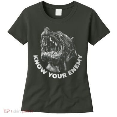 Know Your Enemy Realistic Pitbull Dog Women's T-Shirt