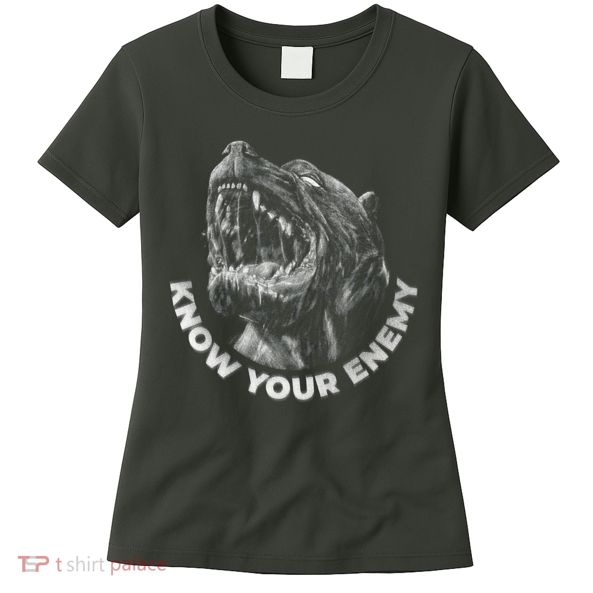 Know Your Enemy Realistic Pitbull Dog Women's T-Shirt