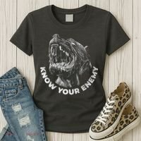 Know Your Enemy Realistic Pitbull Dog Women's T-Shirt thumb 3