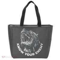 Know Your Enemy Realistic Pitbull Dog Tote Bag thumb 0