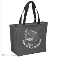 Know Your Enemy Realistic Pitbull Dog Tote Bag thumb 2