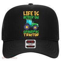 Kids Young Farmer Funny Tractor Boy On Grandpas Tractor Hat thumb 0
