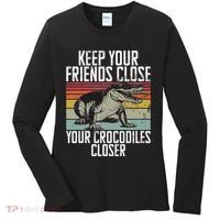 Keep Your Friends Close Your Crocodiles Closer Crocodile Women's Long Sleeve Shirt thumb 0