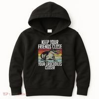Keep Your Friends Close Your Crocodiles Closer Crocodile Kids Hoodie thumb 0