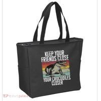 Keep Your Friends Close Your Crocodiles Closer Crocodile Tote Bag thumb 2