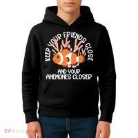 Keep Your Friends Close And Your Anemones Closer Kids Hoodie thumb 4