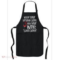Keep Your Friends Close Your Wine Glass Closer Wine Lover Apron thumb 0
