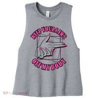 Keep Your Laws Off My Body Pro Roe Women's Racerback Cropped Tank thumb 0