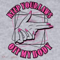 Keep Your Laws Off My Body Pro Roe Women's Racerback Cropped Tank thumb 2