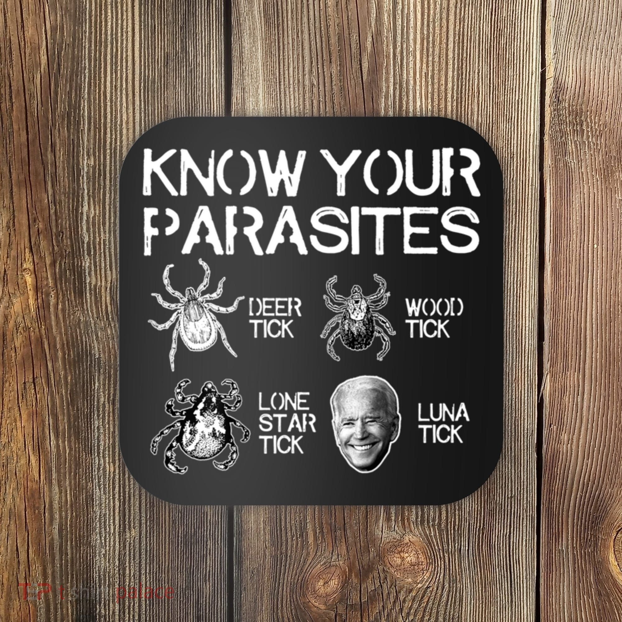 Know Your Parasites Tick Biden Coaster