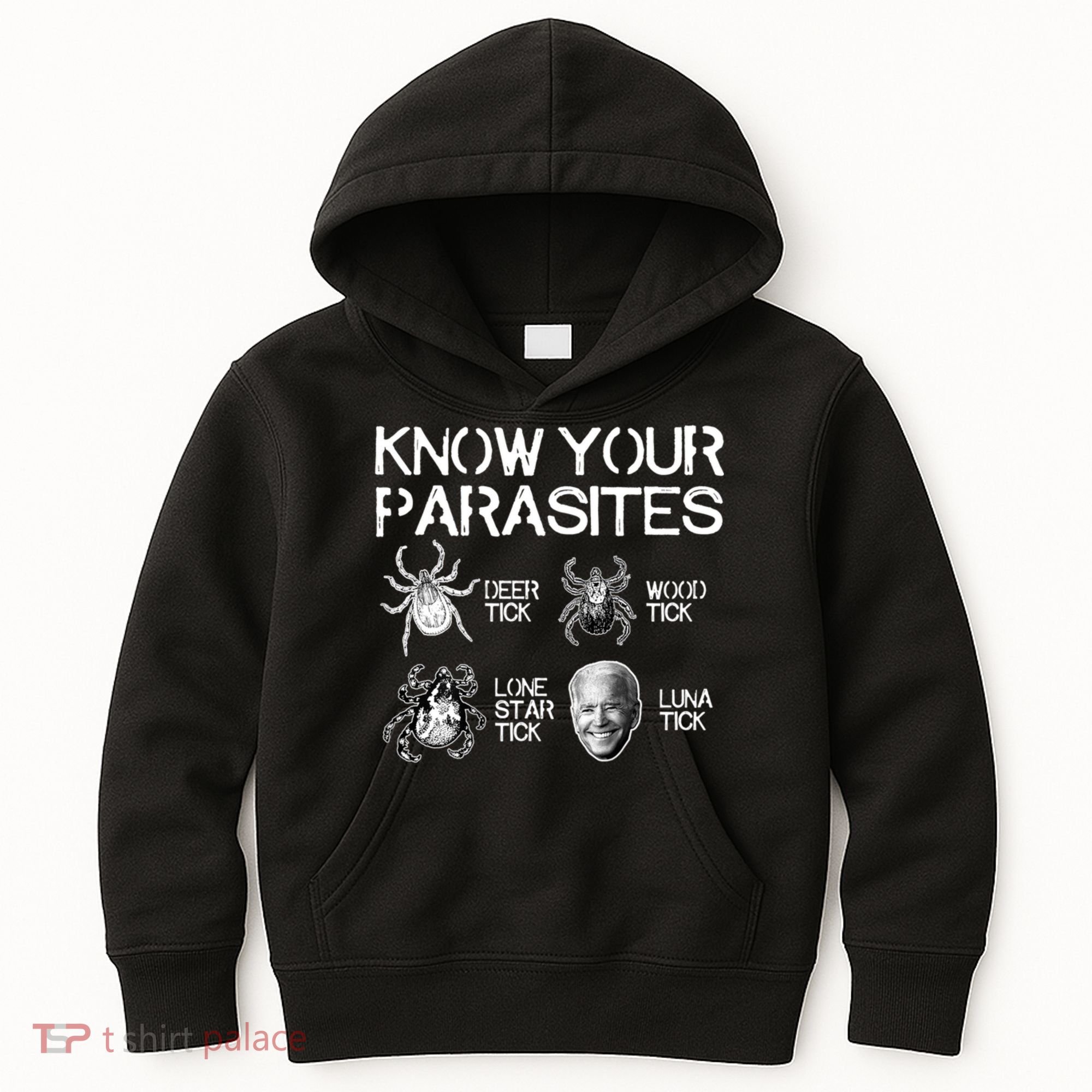 Know Your Parasites Tick Biden Kids Hoodie