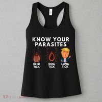 Know Your Parasites Deer Tick Dog Tick Luna Tick Anti Trump Women's Tank Top thumb 3