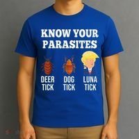 Know Your Parasites Antitrump Funny Luna Tick Resist T-Shirt thumb 3
