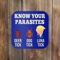 Know Your Parasites Antitrump Funny Luna Tick Resist Coaster thumb 0