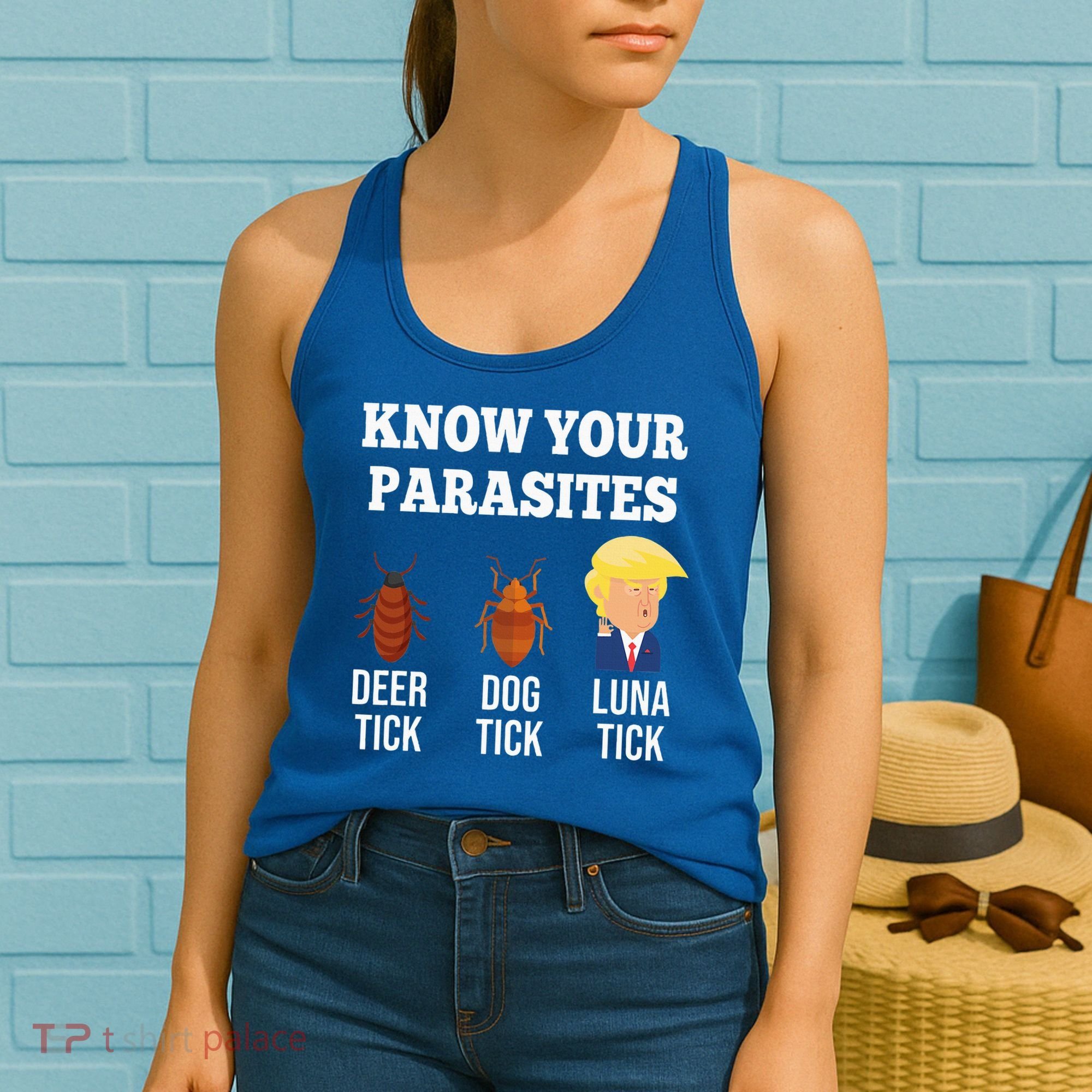 Know Your Parasites Antitrump Funny Luna Tick Resist Women's Tank Top