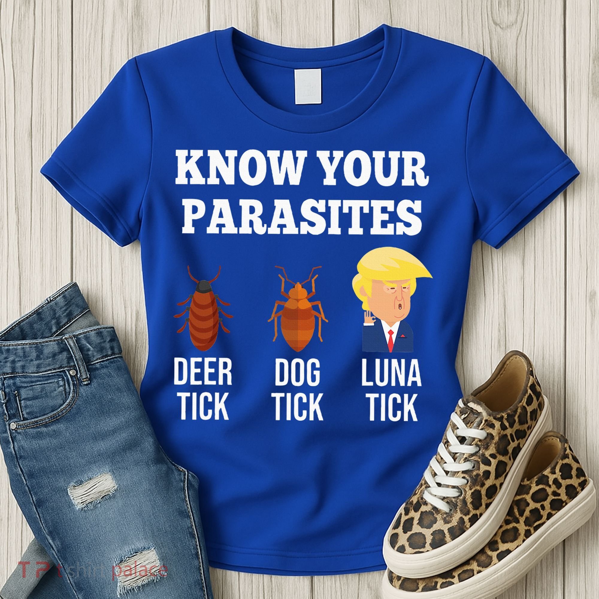 Know Your Parasites Antitrump Funny Luna Tick Resist Women's T-Shirt