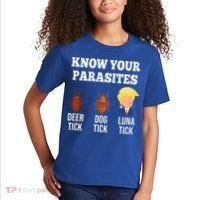 Know Your Parasites Antitrump Funny Luna Tick Resist Kids T-Shirt thumb 2