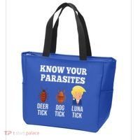 Know Your Parasites Antitrump Funny Luna Tick Resist Tote Bag thumb 3