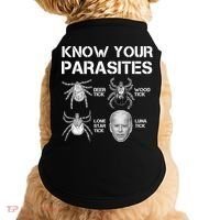 Know Your Parasites Anti Joe Biden Funny Doggie Tank thumb 0