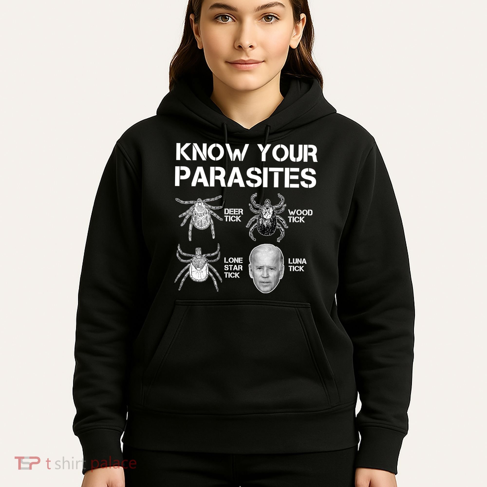 Know Your Parasites Anti Joe Biden Funny Hoodie