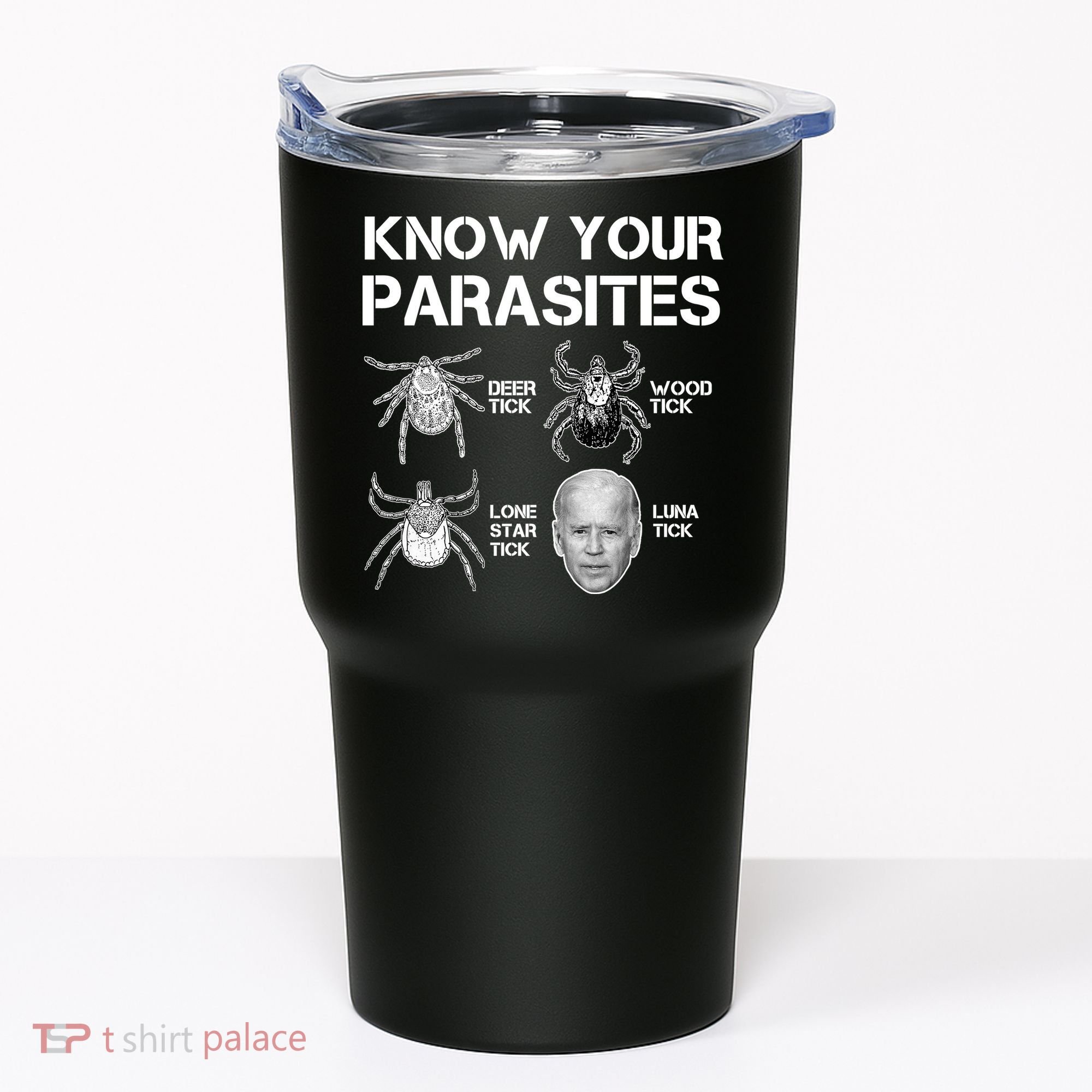 Know Your Parasites Anti Joe Biden Funny Tumbler