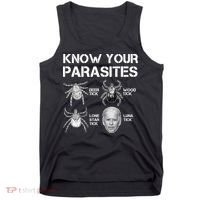 Know Your Parasites Anti Joe Biden Funny Tank Top thumb 0