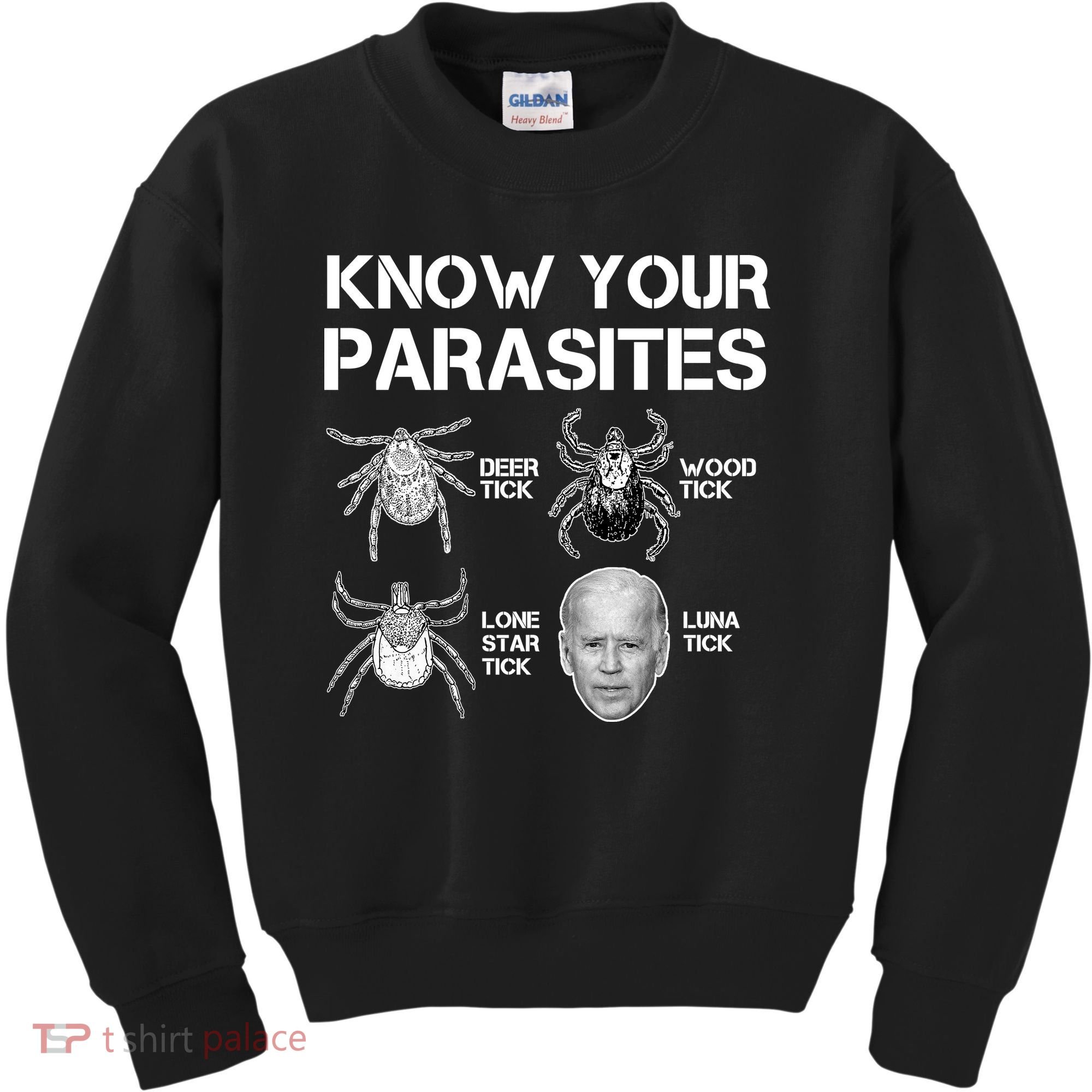 Know Your Parasites Anti Joe Biden Funny Kids Sweatshirt