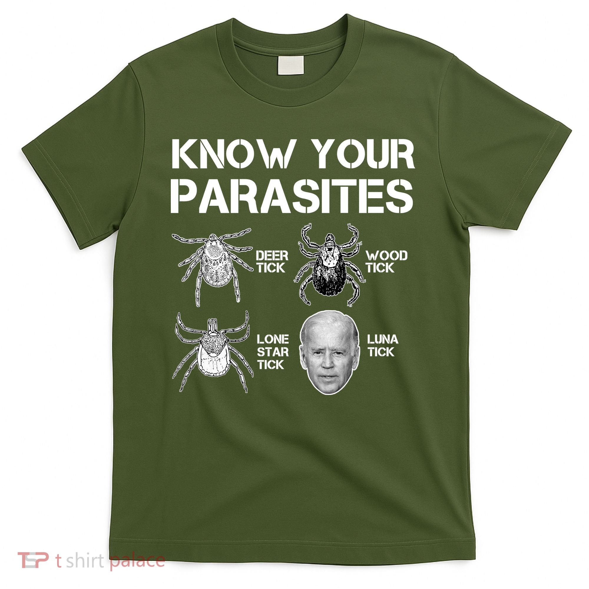 Know Your Parasites Anti Joe Biden Funny T-Shirt