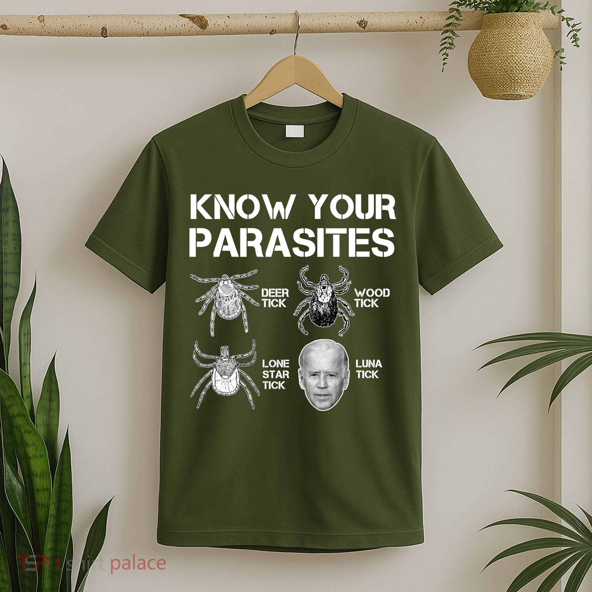 Know Your Parasites Anti Joe Biden Funny T-Shirt