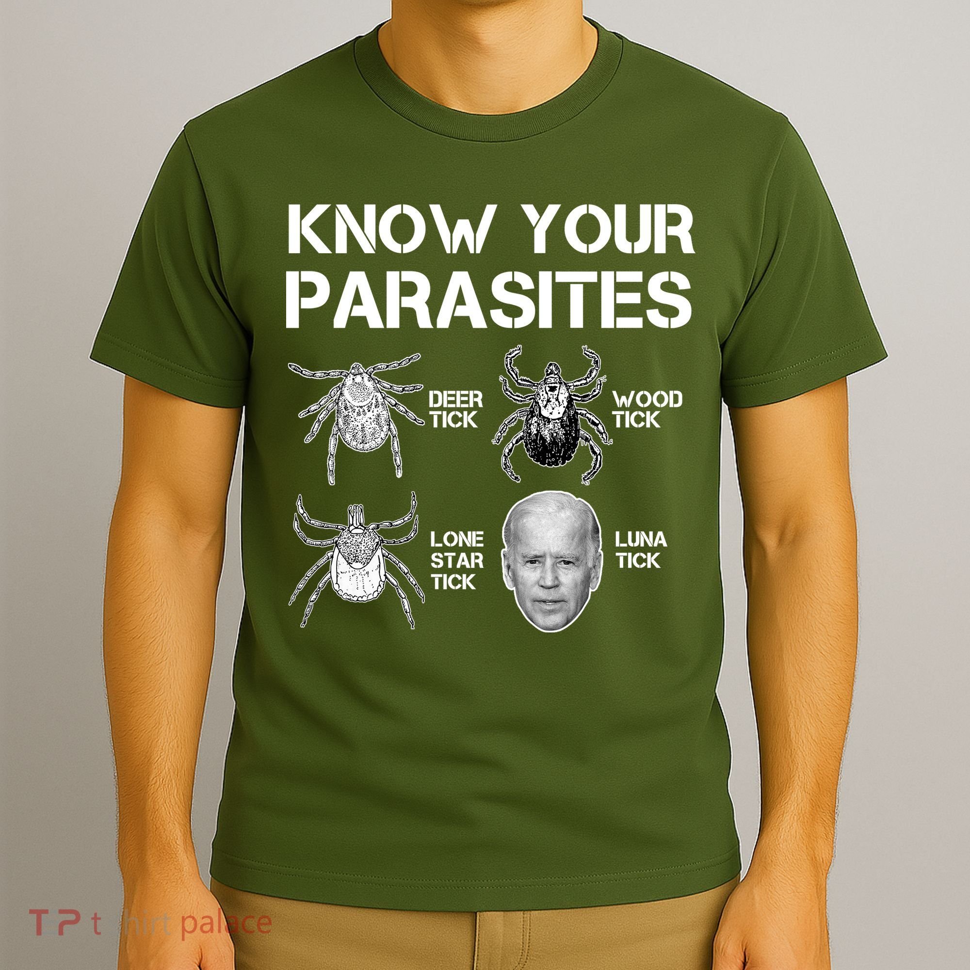 Know Your Parasites Anti Joe Biden Funny T-Shirt