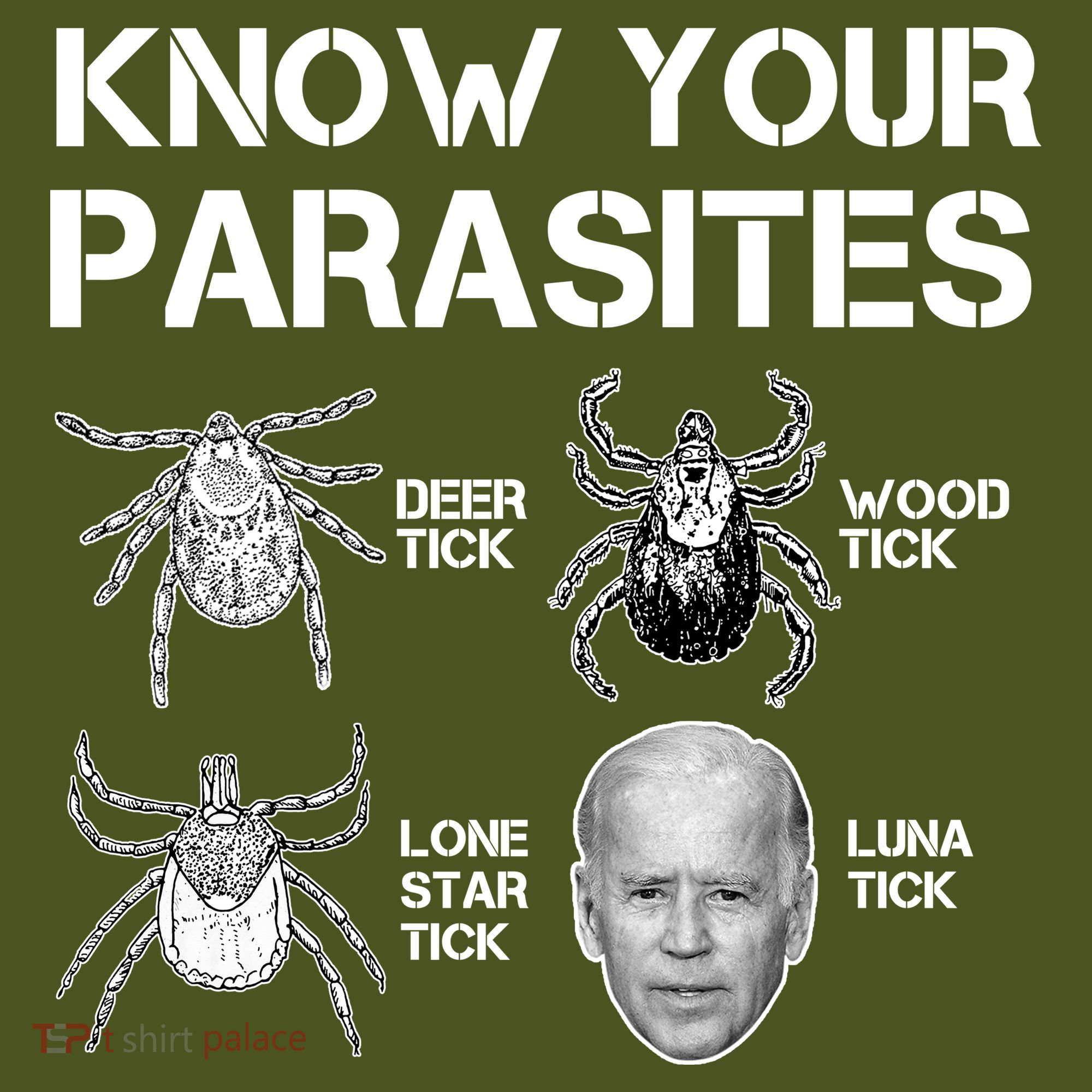 Know Your Parasites Anti Joe Biden Funny T-Shirt