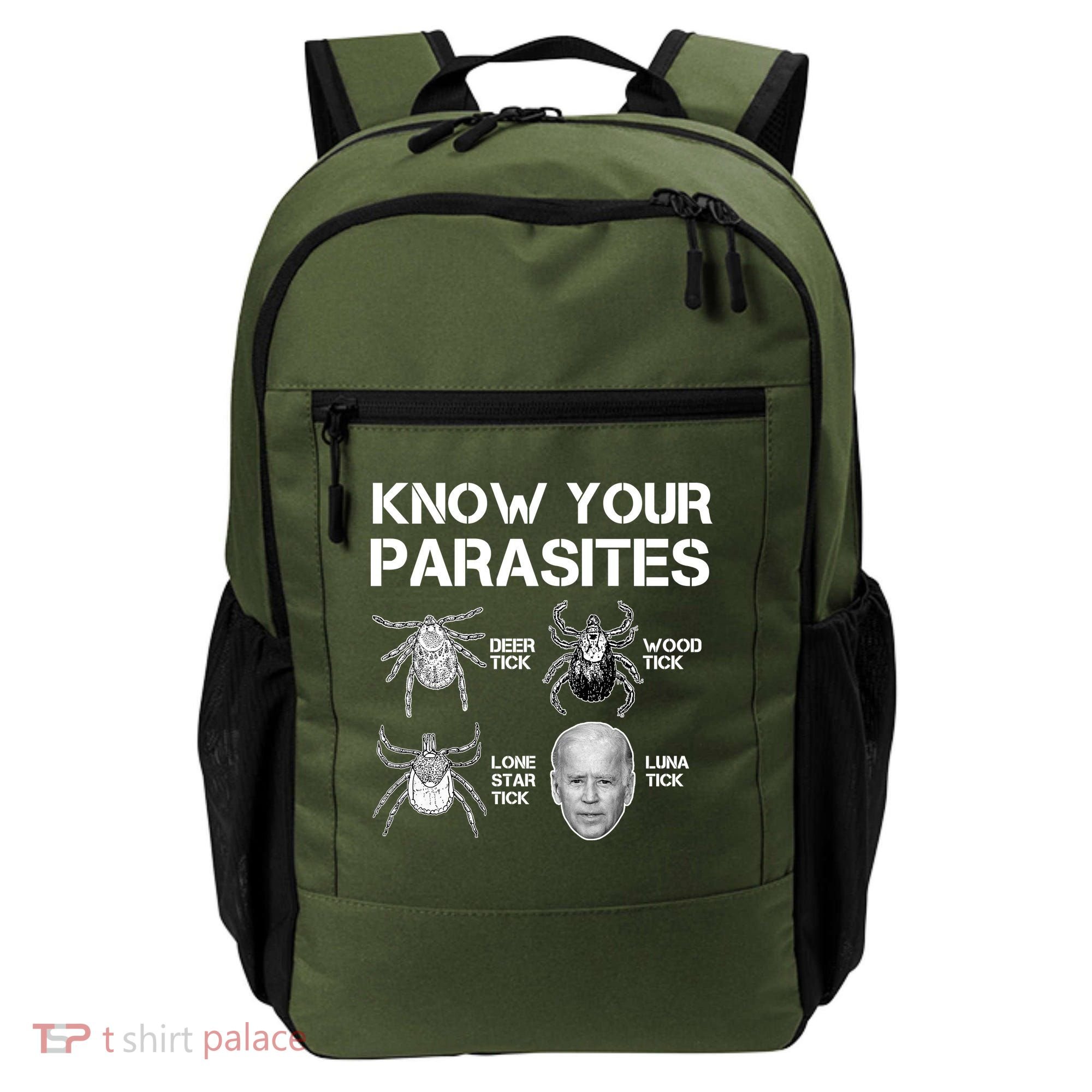 Know Your Parasites Anti Joe Biden Funny Backpack