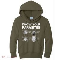 Know Your Parasites Anti Joe Biden Funny Kids Hoodie thumb 0
