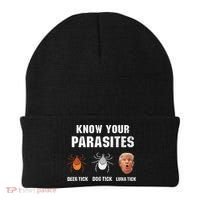 Know Your Parasites Funny Anti Trump Beanie thumb 0