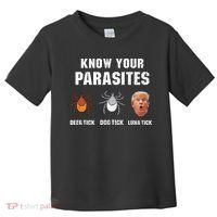 Know Your Parasites Funny Anti Trump Toddler T-Shirt thumb 0