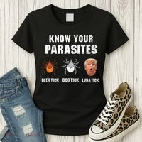 Know Your Parasites Funny Anti Trump Women's T-Shirt thumb 3
