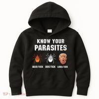 Know Your Parasites Funny Anti Trump Kids Hoodie thumb 0