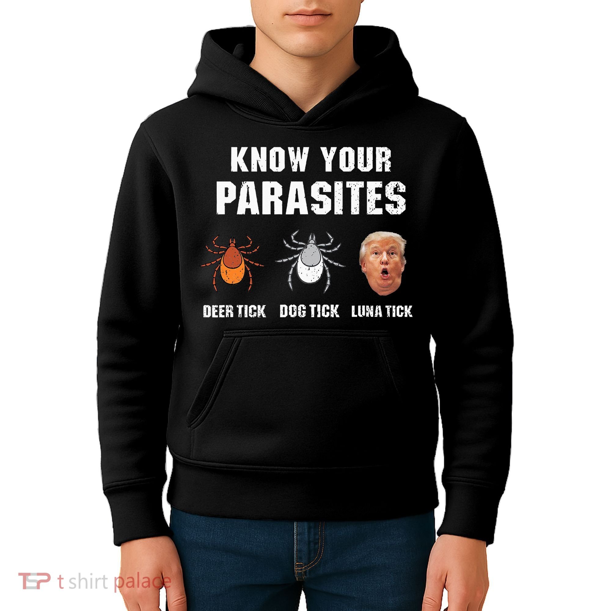 Know Your Parasites Funny Anti Trump Kids Hoodie