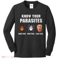 Know Your Parasites Funny Anti Trump Kids Long Sleeve Shirt thumb 0