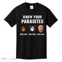 Know Your Parasites Funny Anti Trump Kids T-Shirt thumb 0