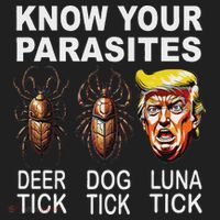 Know Your Parasites Anti Trump Funny Luna Tick Democrat Beanie thumb 2