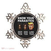 Know Your Parasites Anti Trump Funny Luna Tick Democrat Ornament thumb 0