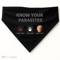 Know Your Parasites Anti Trump Resist USA-Made Doggie Bandana thumb 0