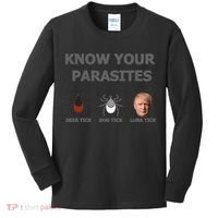 Know Your Parasites Anti Trump Resist Kids Long Sleeve Shirt thumb 0