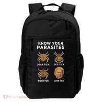 Know Your Parasites Funny Anti Joe Biden (On Back) Backpack thumb 0