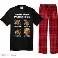 Know Your Parasites Funny Anti Joe Biden (On Back) Pajama Set thumb 0